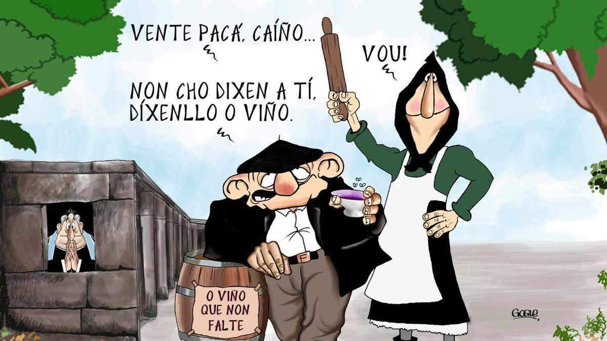 Viñeta de "Googue" para la camiseta de la Romaría de Darbo