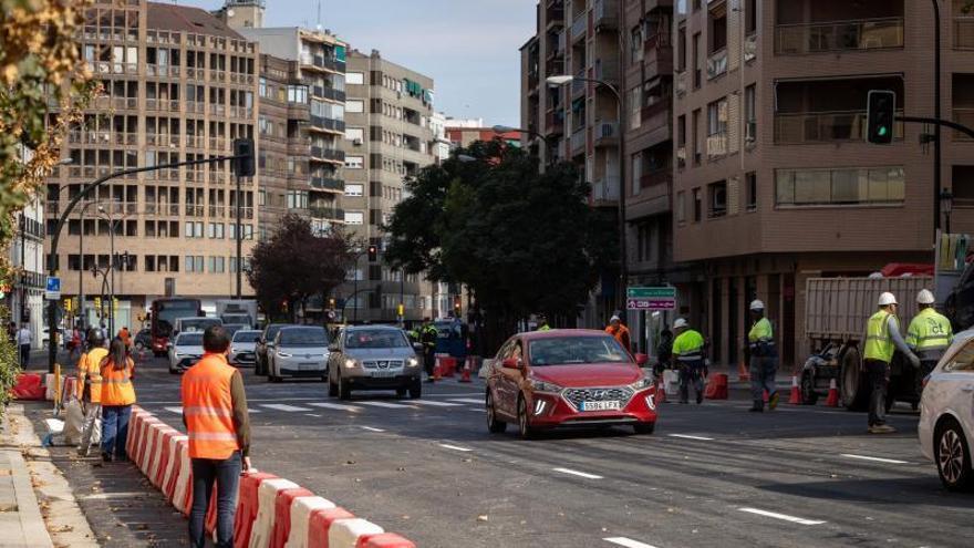 El tráfico en el Portillo de Zaragoza apunta a dar un respiro antes del Pilar: "La movilidad será casi completa en el perímetro de las obras"