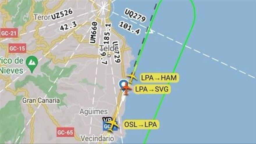 Un avión regresa a Gran Canaria tras detectar un fallo técnico