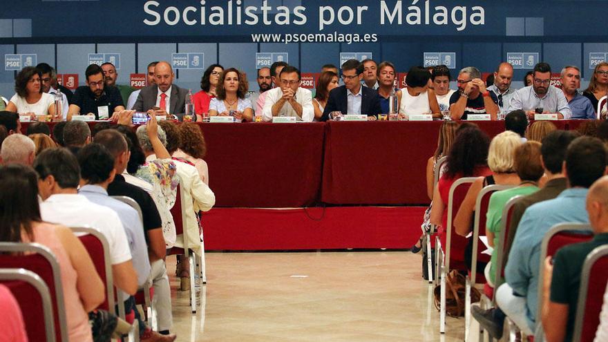 Una imagen del último comité provincial del PSOE de Málaga, antes de las primarias.