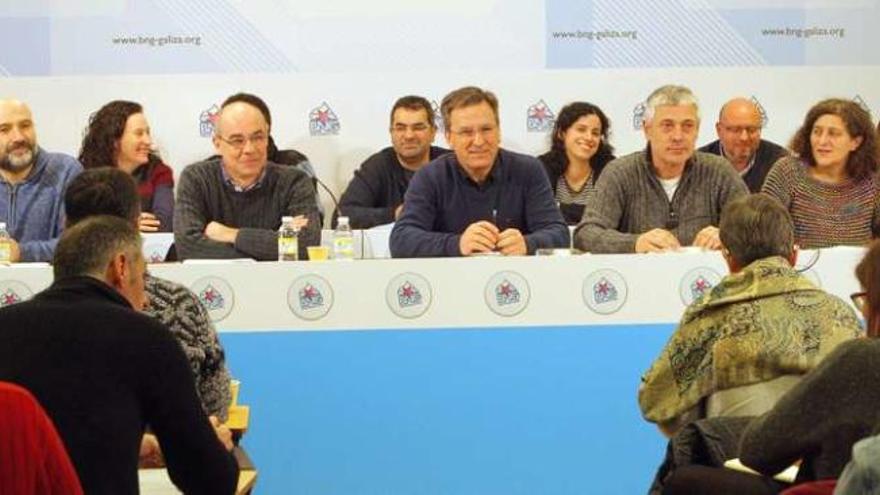 Reunión del Consello Nacional del BNG celebrada ayer en Santiago.