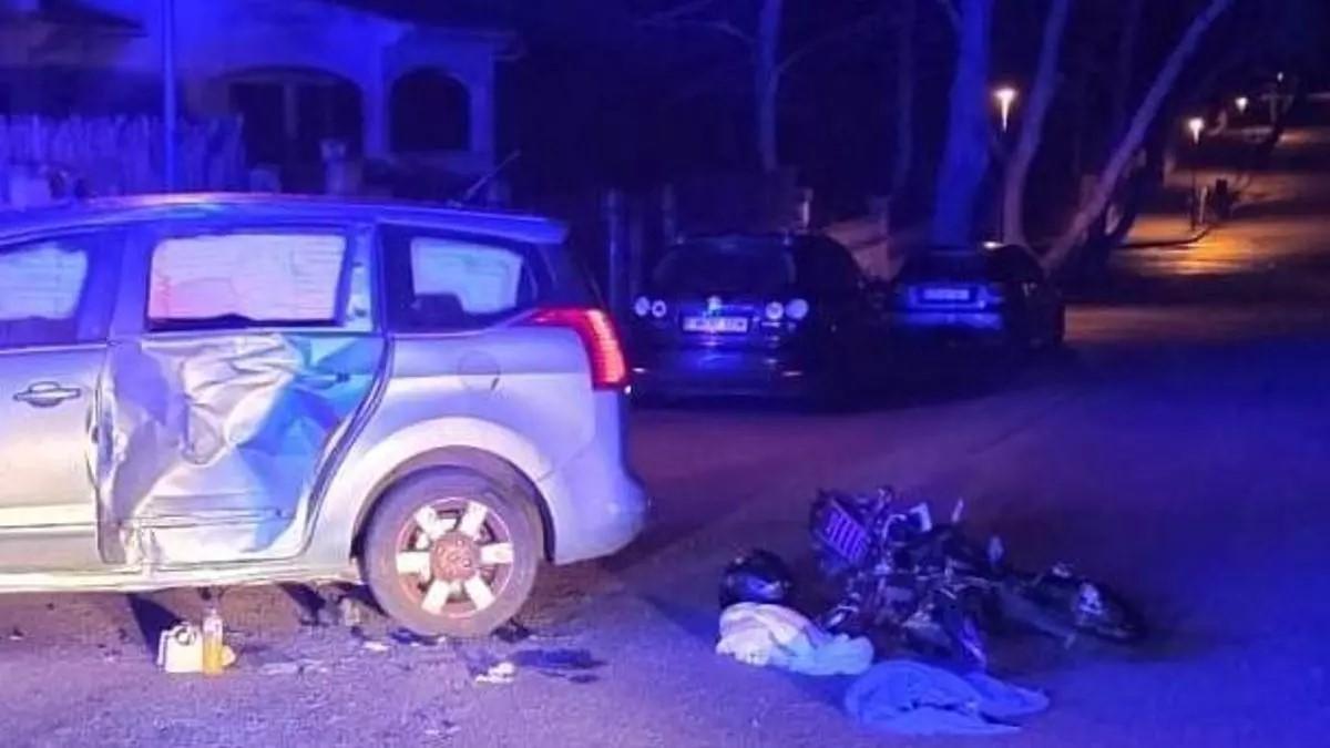 Die Unfallfahrzeuge am Unglücksort.