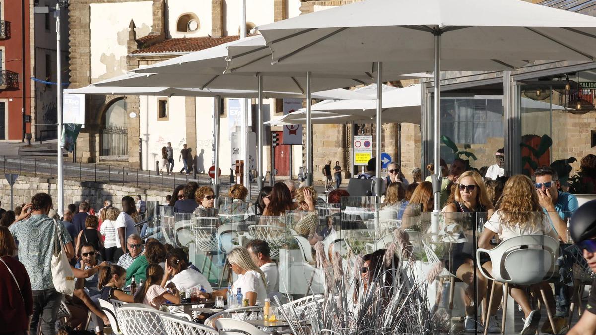Ambiente de veroño en Gijón