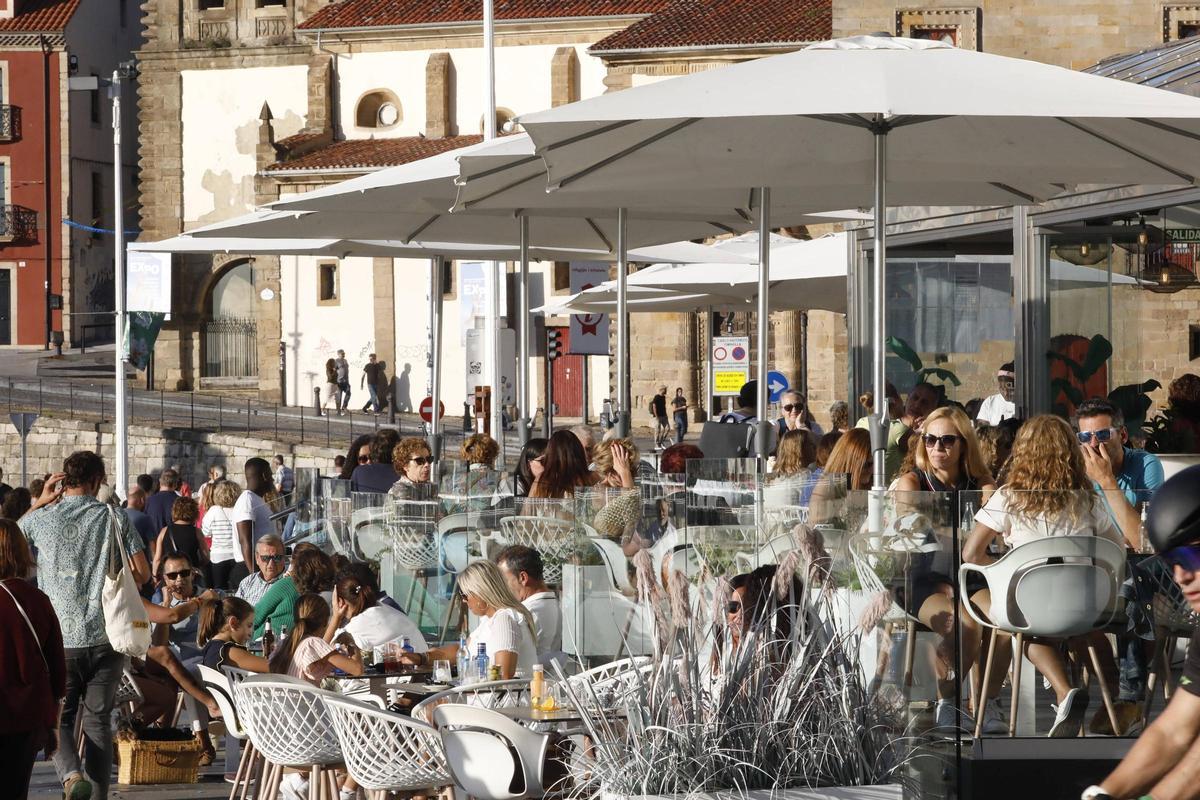 Ambiente de veroño en Gijón