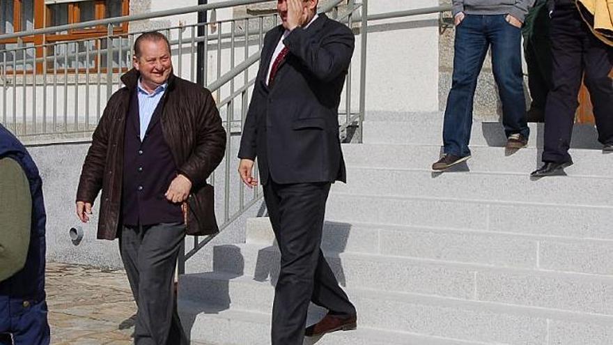 Jesús Villasante y Alberto Castro a la salida de una Junta Rectora del Parque.