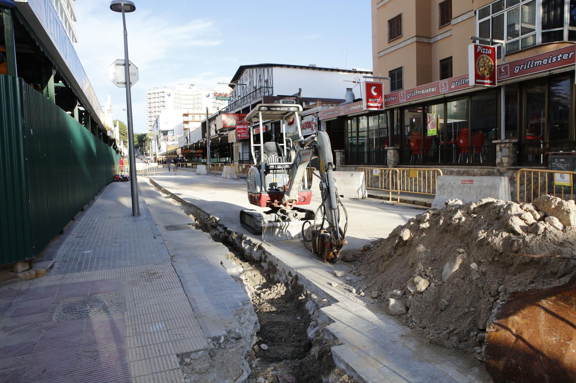 Die Schinkenstraße auf Mallorca ist derzeit eine Baustelle