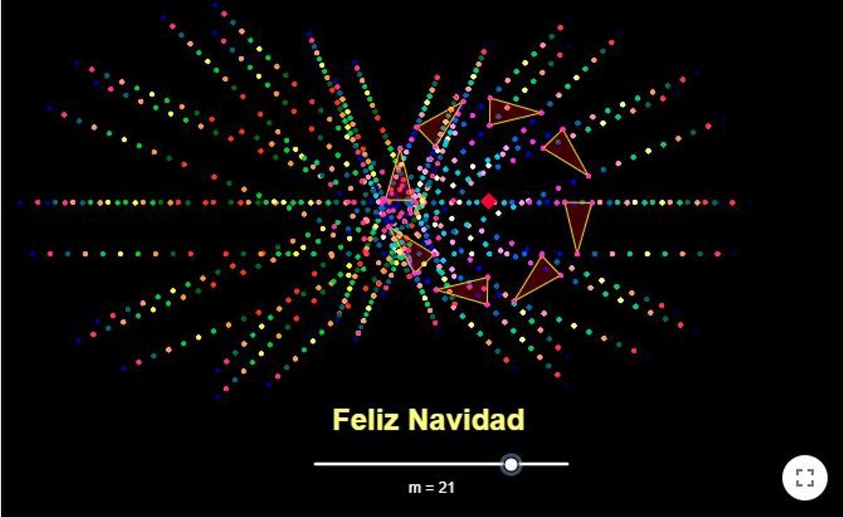 En la actividad Arte-Metría, el alumno puede estudiar geometría a través de las luces navideñas