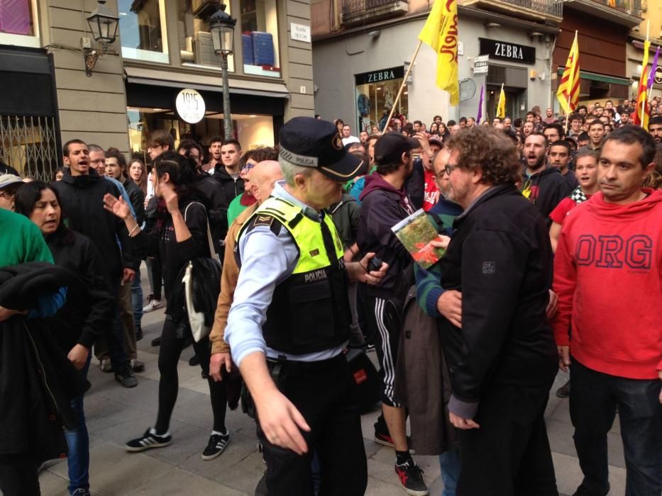 Manifestació contra l'actuació dels Mossos a Manresa