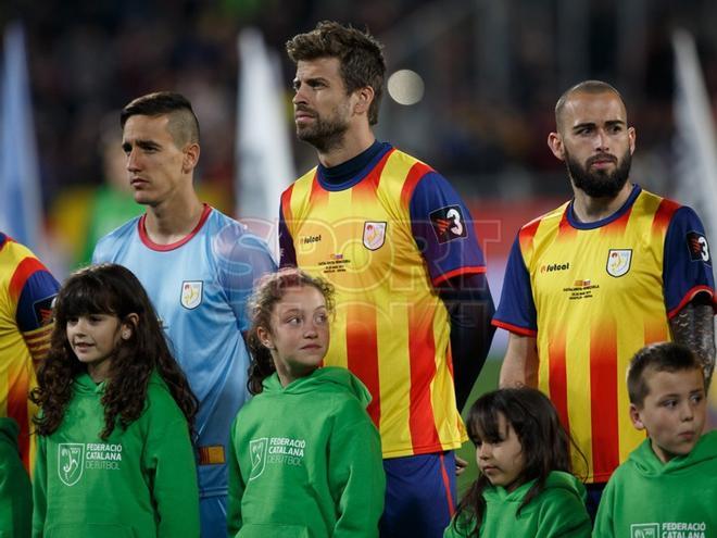 Las imágenes del partido amistoso entre las selecciones de Catalunya y Venezuela disputado en el estadio Montilivi, Girona.