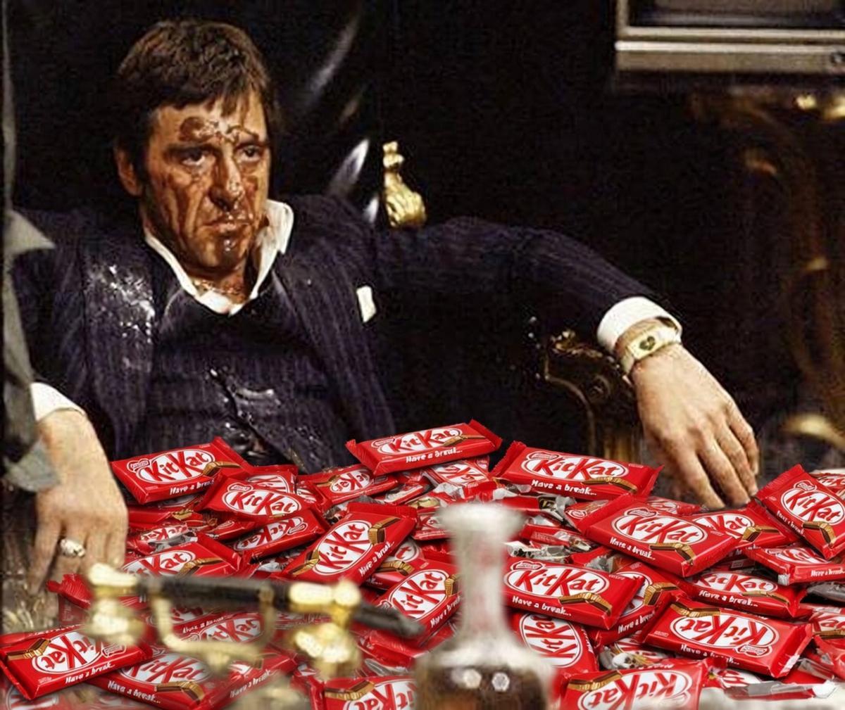 Uno de los memes que circulan sobre el robo de 12 toneladas de KitKat.