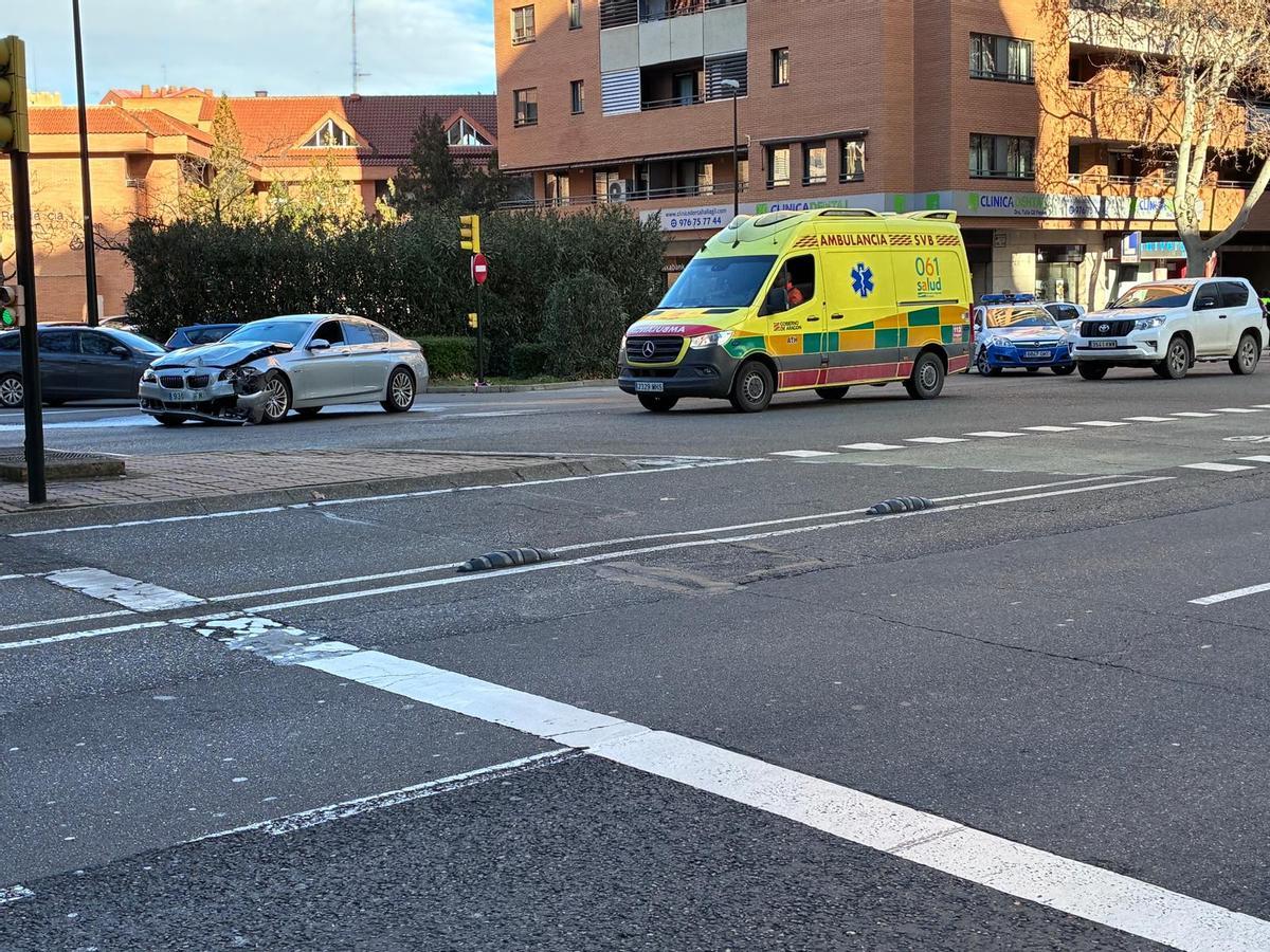 Imagen del accidente ocurrido en la avenida de Gómez Laguna