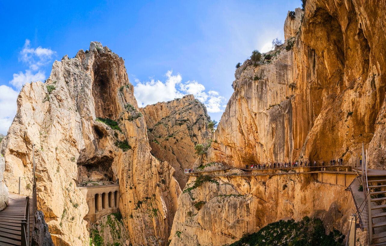 Una de las impresionantes partes de El Caminito del Rey