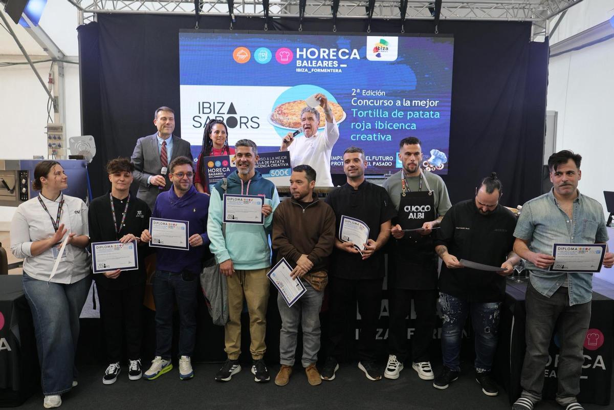 Participantes del II Concurso de tortilla de patata roja ibicenca de Horeca 2026.