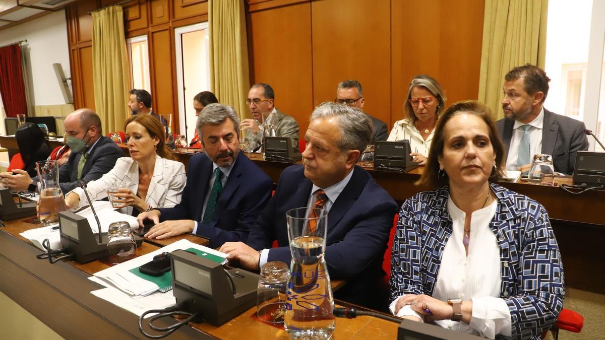 Concejales de PP y Cs en el salón de plenos.