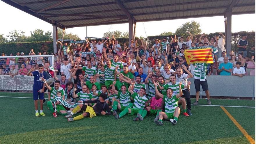 L&#039;alegria dels jugadors al final del partit