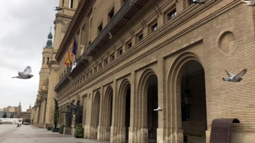 Las calles de Zaragoza durante un día de confinamiento