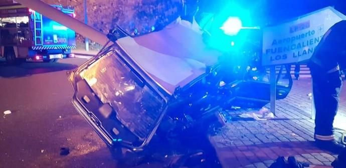 Aparatoso accidente en La Palma