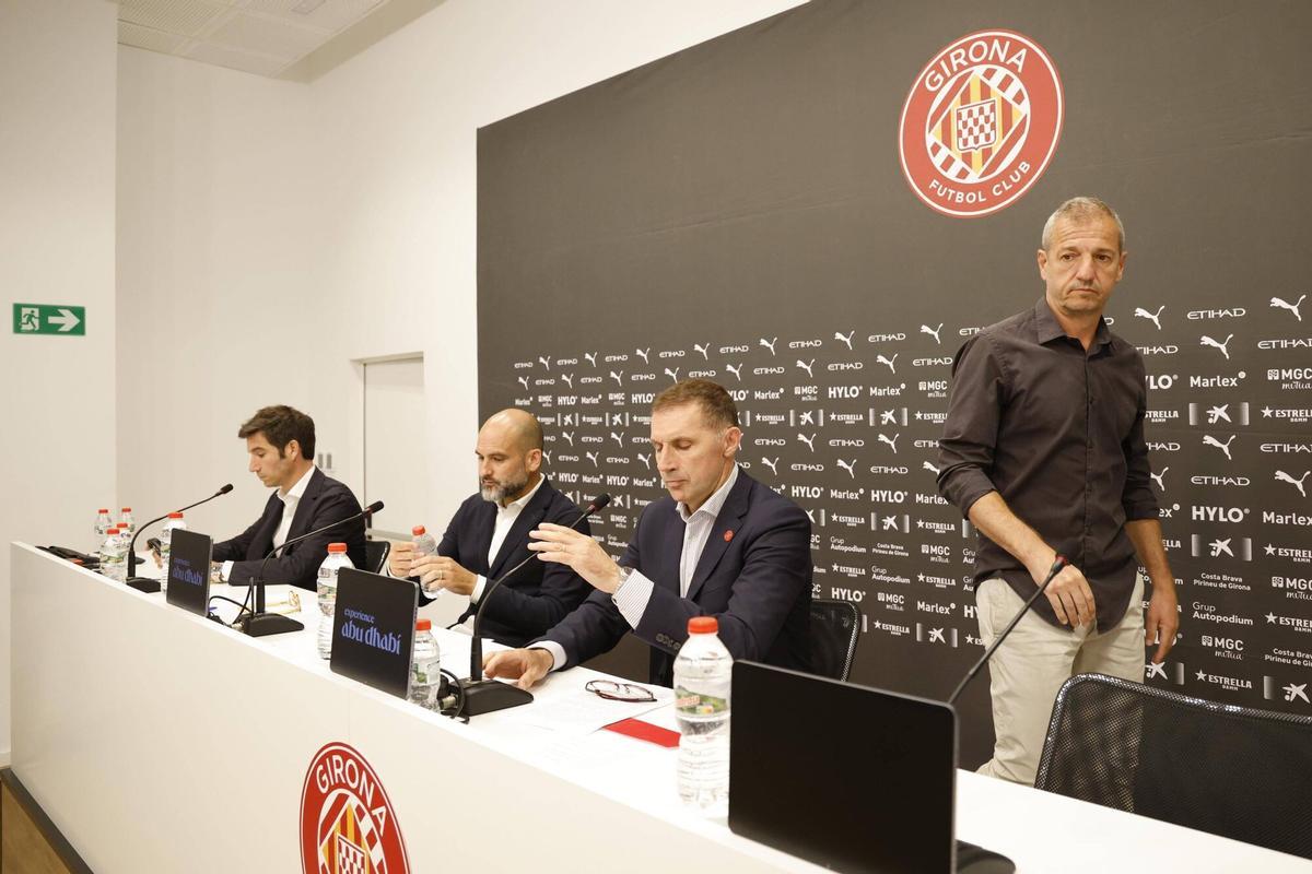 Les imatges de la roda de premsa sobre el descens del Girona Les imatges de la roda de premsa sobre el descens del Girona