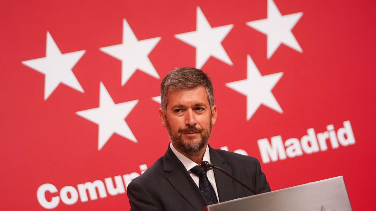 El consejero de Presidencia, Justicia y Administración Local de la Comunidad de Madrid, Miguel Ángel García Martín.