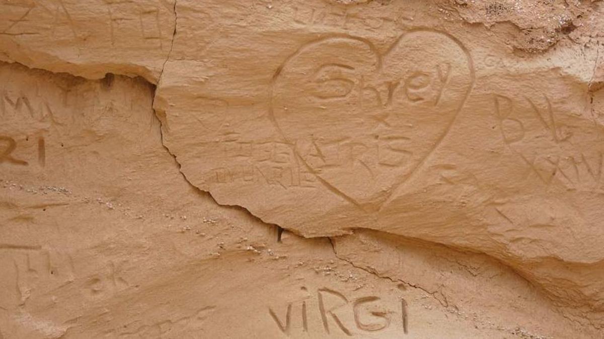 Otros grabados sufridos en este espacio protegido de Fuerteventura.