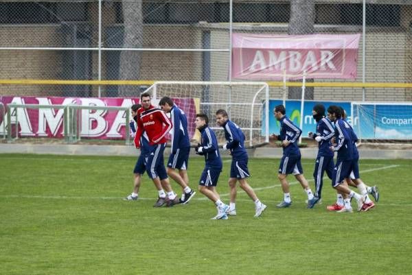 Entrenamiento del lunes del Real Zaragoza