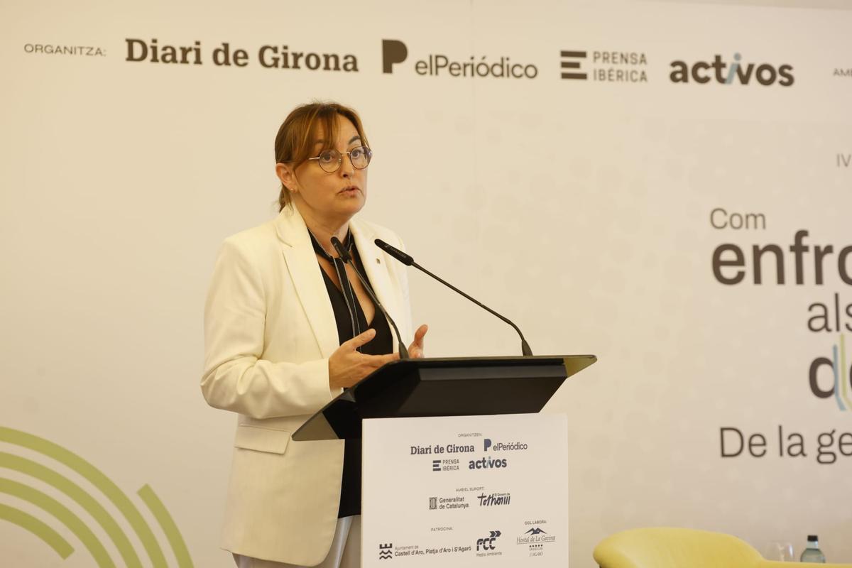 La consellera de Territori, Habitatge i Transició Ecològica, Sílvia Paneque, en SAgaró.
