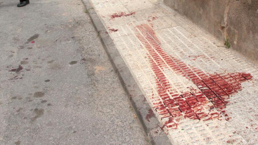 La mancha de sangre quedó en la calle Lope de Vega.