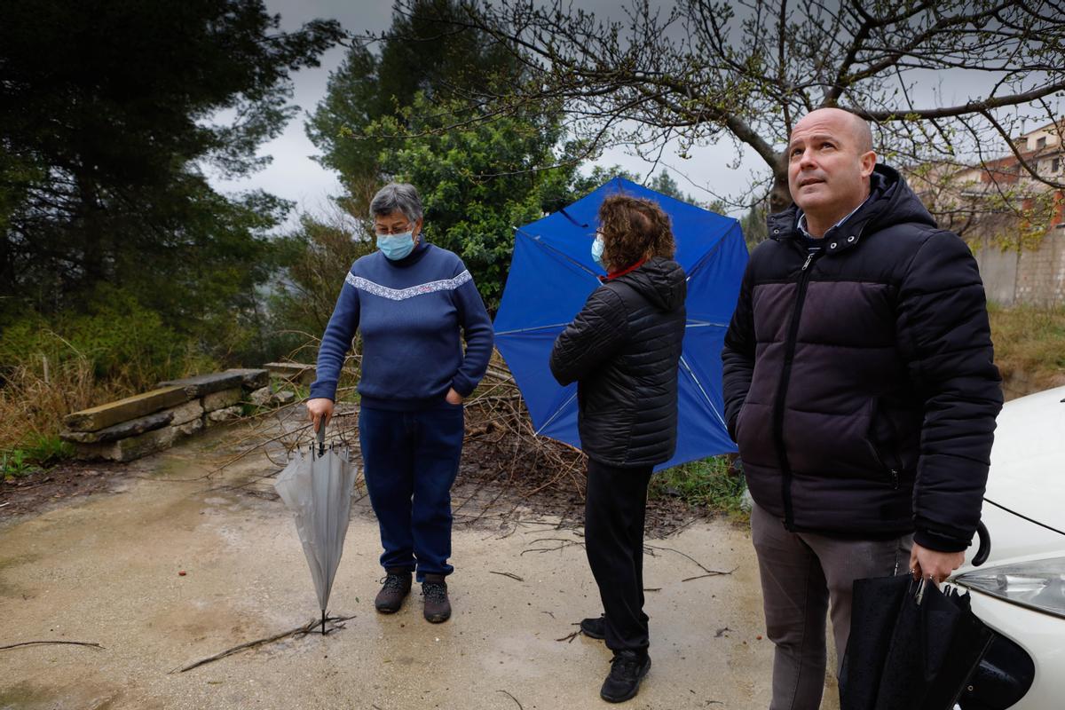 Las lluvias agravan el riesgo de derrumbes en el barranco de Benillup