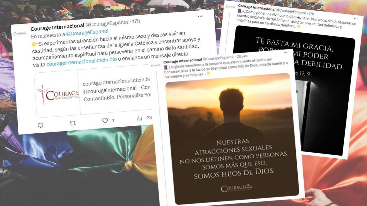 Algunos de los tweets recientes de Courage. Uno, el 28 de junio: Día Internacional del Orgullo LGTBIQ+.