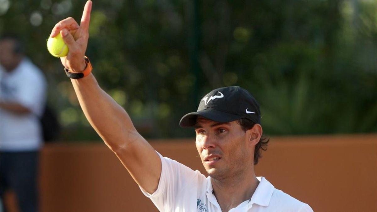 Nadal durante una presentación en México