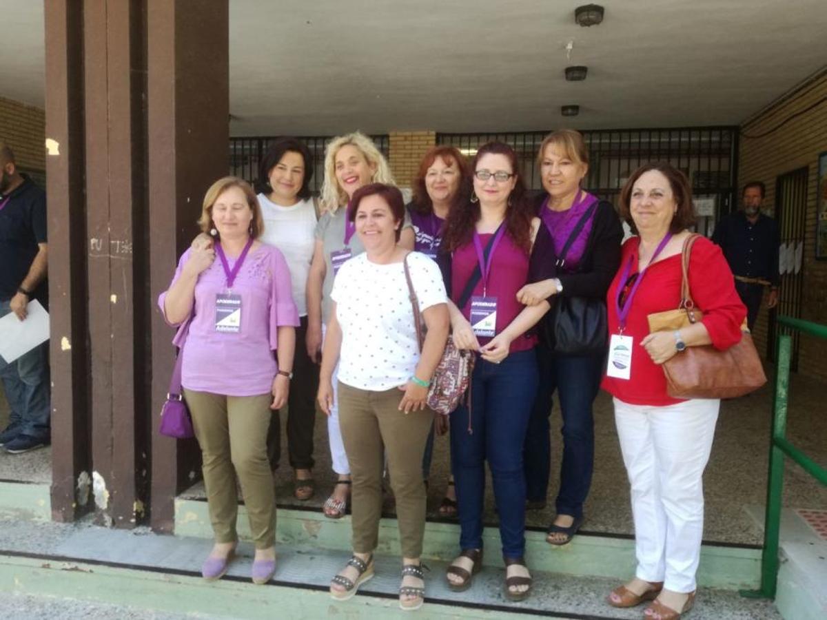 Miembros de la candidatura de Adelante Málaga en Huelin