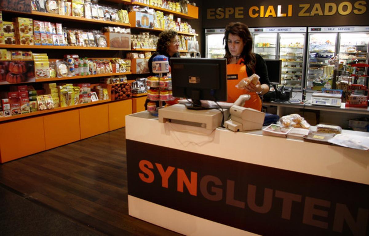 Botiga d’alimentació per a celíacs, al centre comercial Diagonal Mar, a Barcelona. Botiga d’alimentació per a celíacs, al centre comercial Diagonal Mar, a Barcelona.