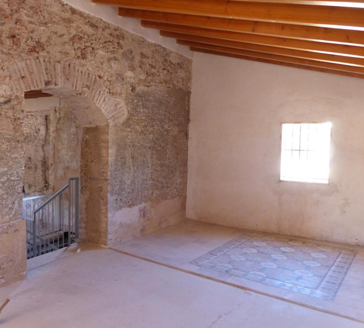 Imagen del interior de una de las salas del Segon Molí.