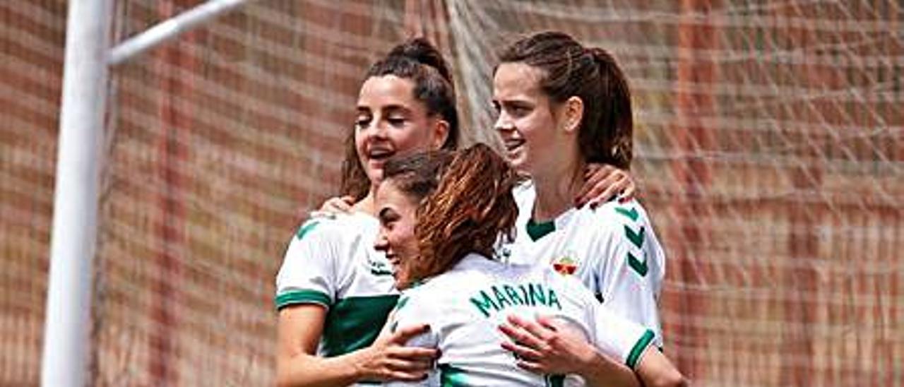 El Elche Femenino celebra un gol. | E.C.F.