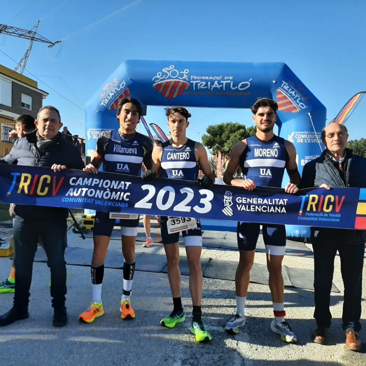 Villanueva, Cantero y Moreno, en el Campeonato Autonómico celebrado en Rojales