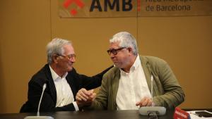 Xavier Trias y Antonio Balmón, en el homenaje al primero como primer presidente del AMB a propósito de su adiós político.