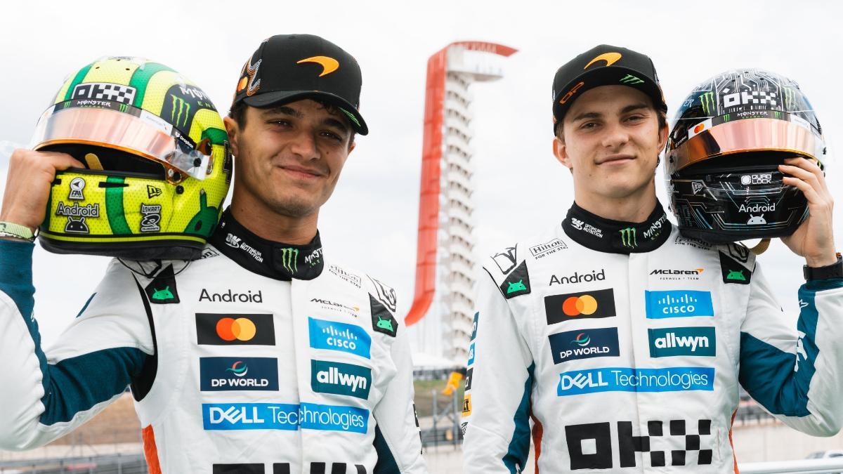 Lando Norris y Oscar Piastri, con nuevos colores en Austin