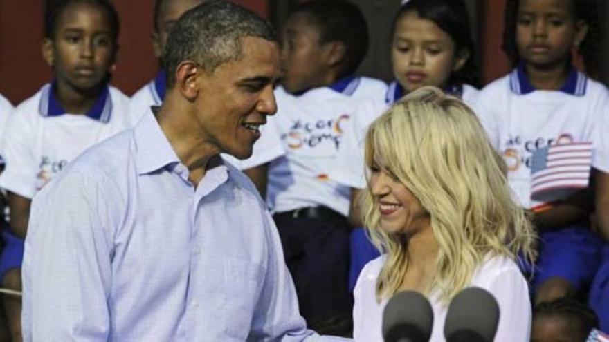 Obama y Shakira, juntos