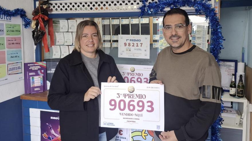 Un décimo del tercer premio de la Lotería de Navidad, vendido en El Hierro, reparte 50.000 euros