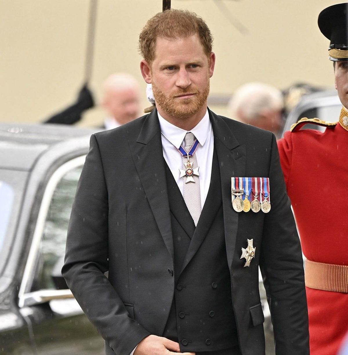 El príncipe Harry en la coronación de Carlos III