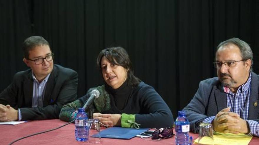 Antonio Esquinas, Rosa Pérez y Txema Peláez, ayer.