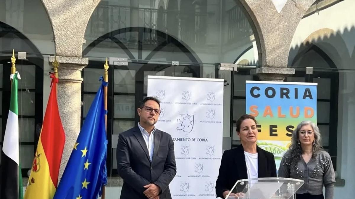 Acto de presentación de la última edición de Salud Fest en Coria.