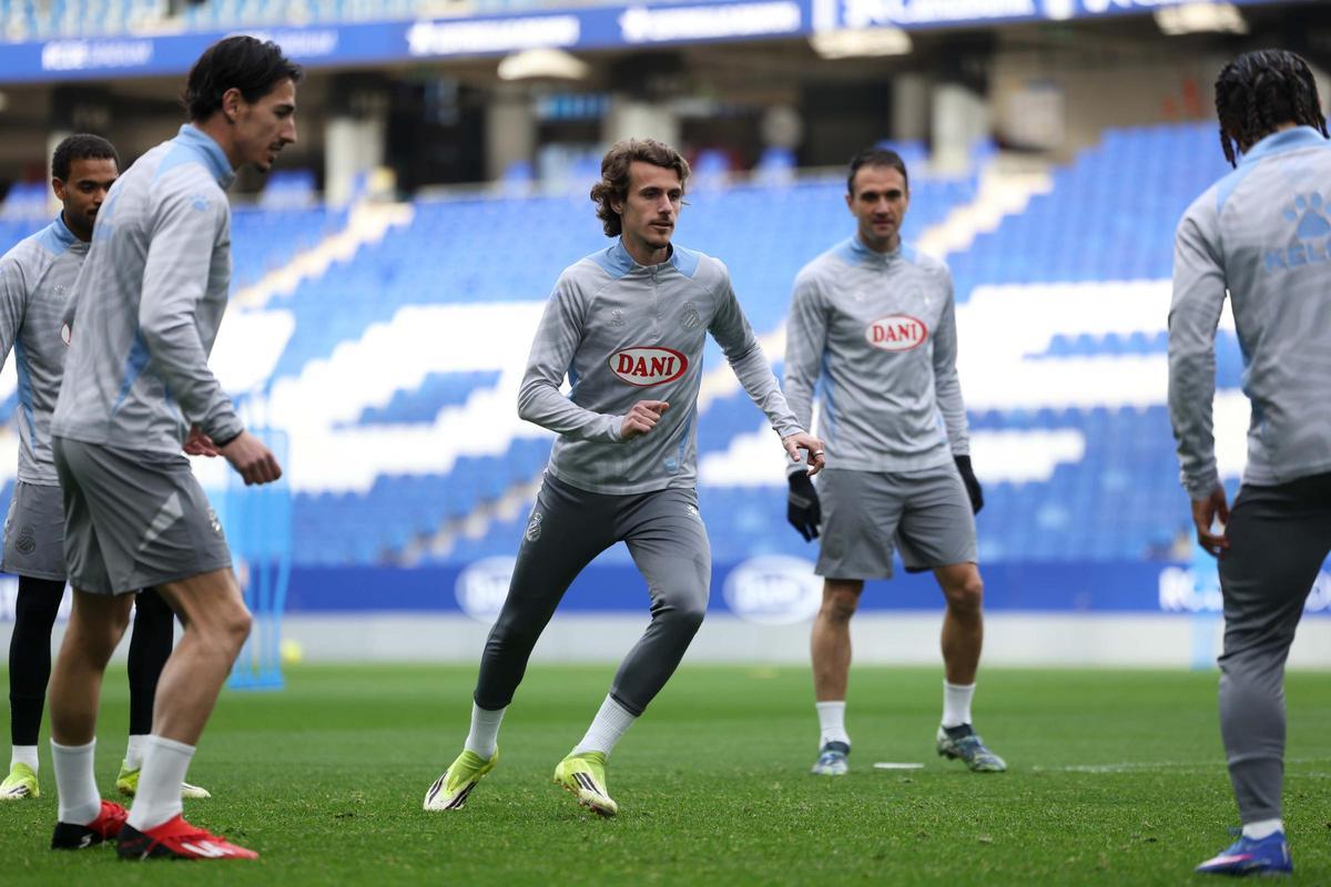El Espanyol se ejercitó en la última sesión previa al partido ante el Atlético