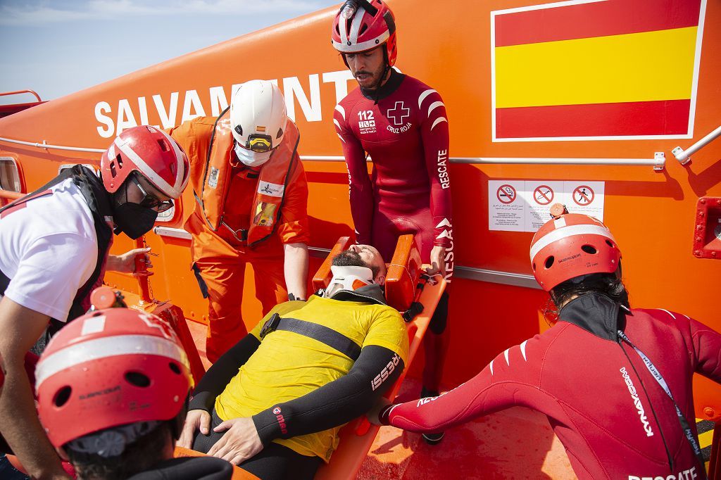 Simulacro rescate Salvamento Marítimo y cruz roja