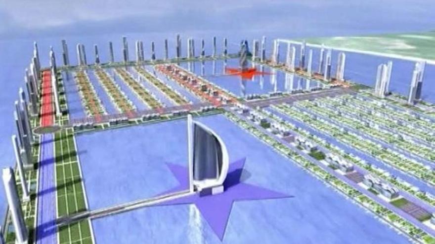 Simulación del proyecto Panamarina Pacific en el municipio panameño de Veracruz