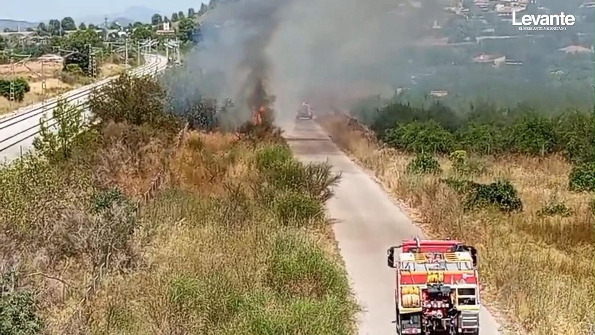 incendio en el Pla Vell de Canals.