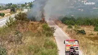 Se origina un incendio en el Pla Vell de Canals