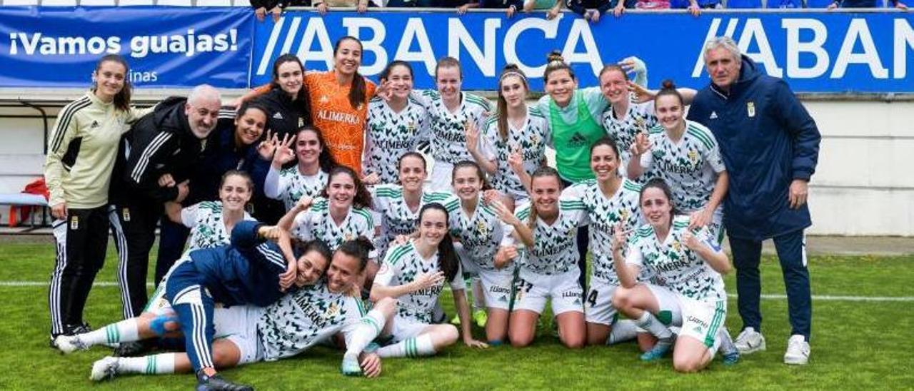 El Fmenino, tras su victoria. | Real Oviedo Femenino