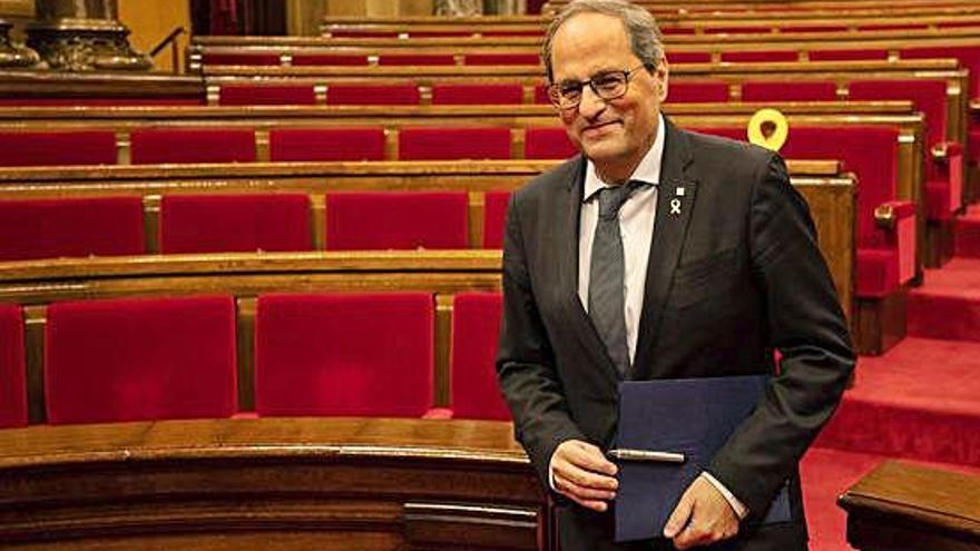 El president de la Generalitat, Quim Torra, al Parlament de Catalunya