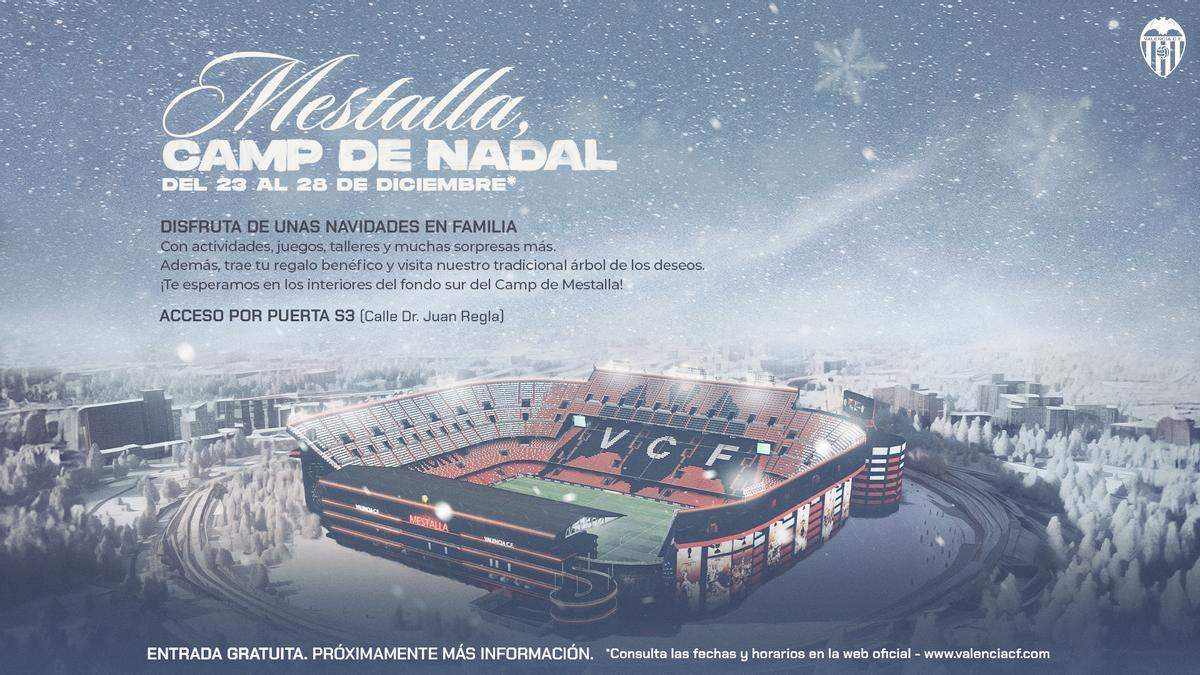 Mestalla acoge, por tercer año consecutivo, unas entretenidas jornadas navideñas para las familias.